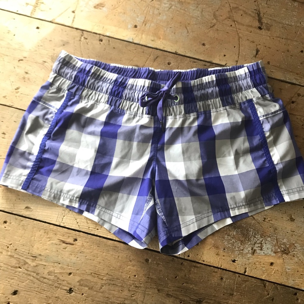 Plaid lululemon shorts
